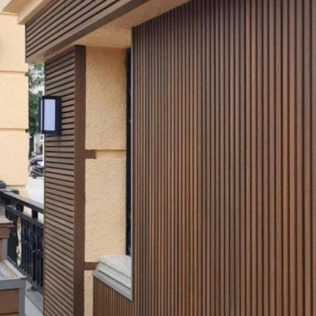 Fade Resistant Easily Assemble Exterior Luxury WPC Slat Wall Panel Hollow Wall Panel